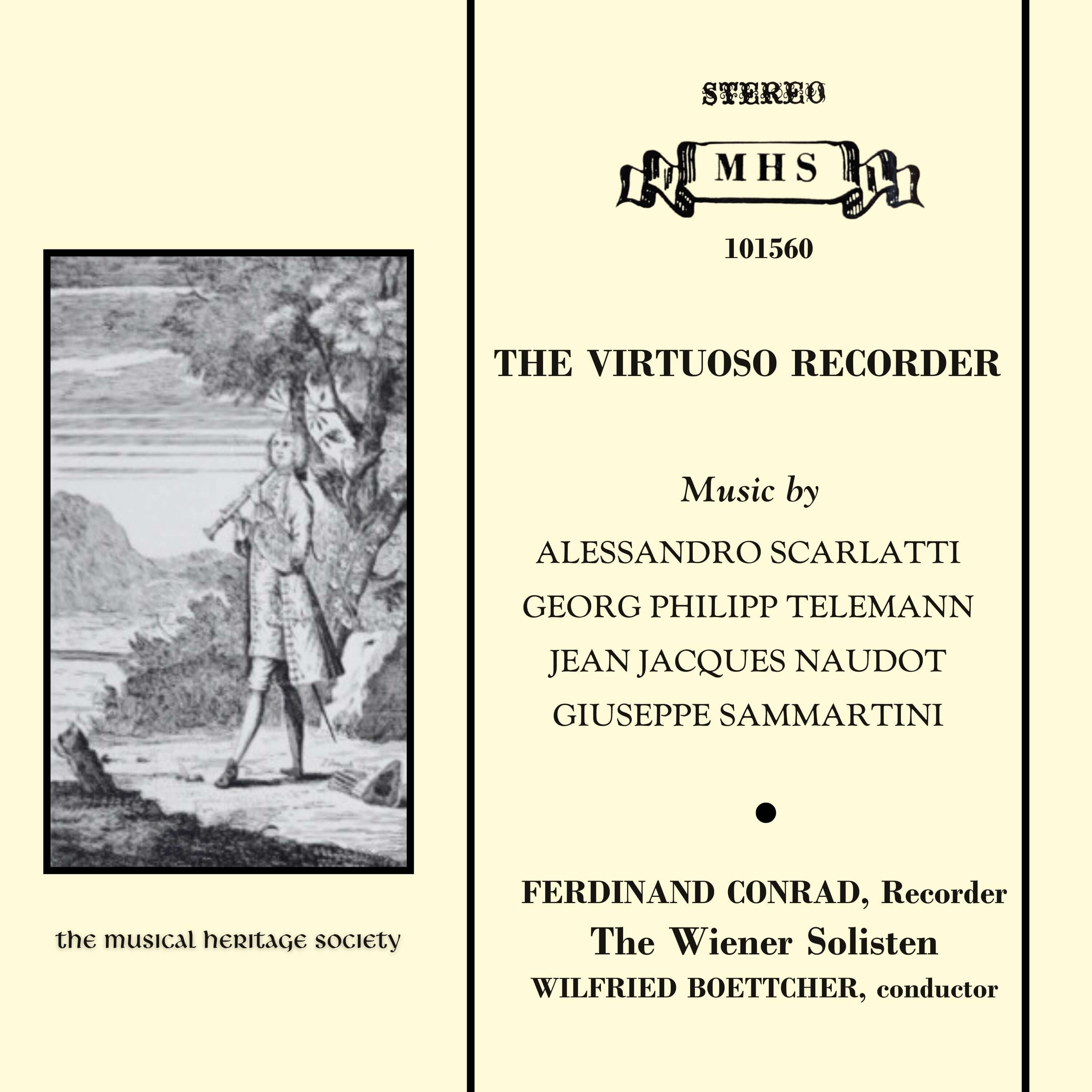 The Virtuoso Recorder Works by Nadout, Sammartini, Telemann, Scarlatt