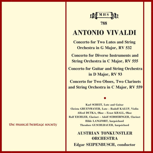 VIVALDI: CONCERTOS FOR DIVERSE INSTRUMENTS - AUSTRIAN TONKUNSTLER ORCHESTRA