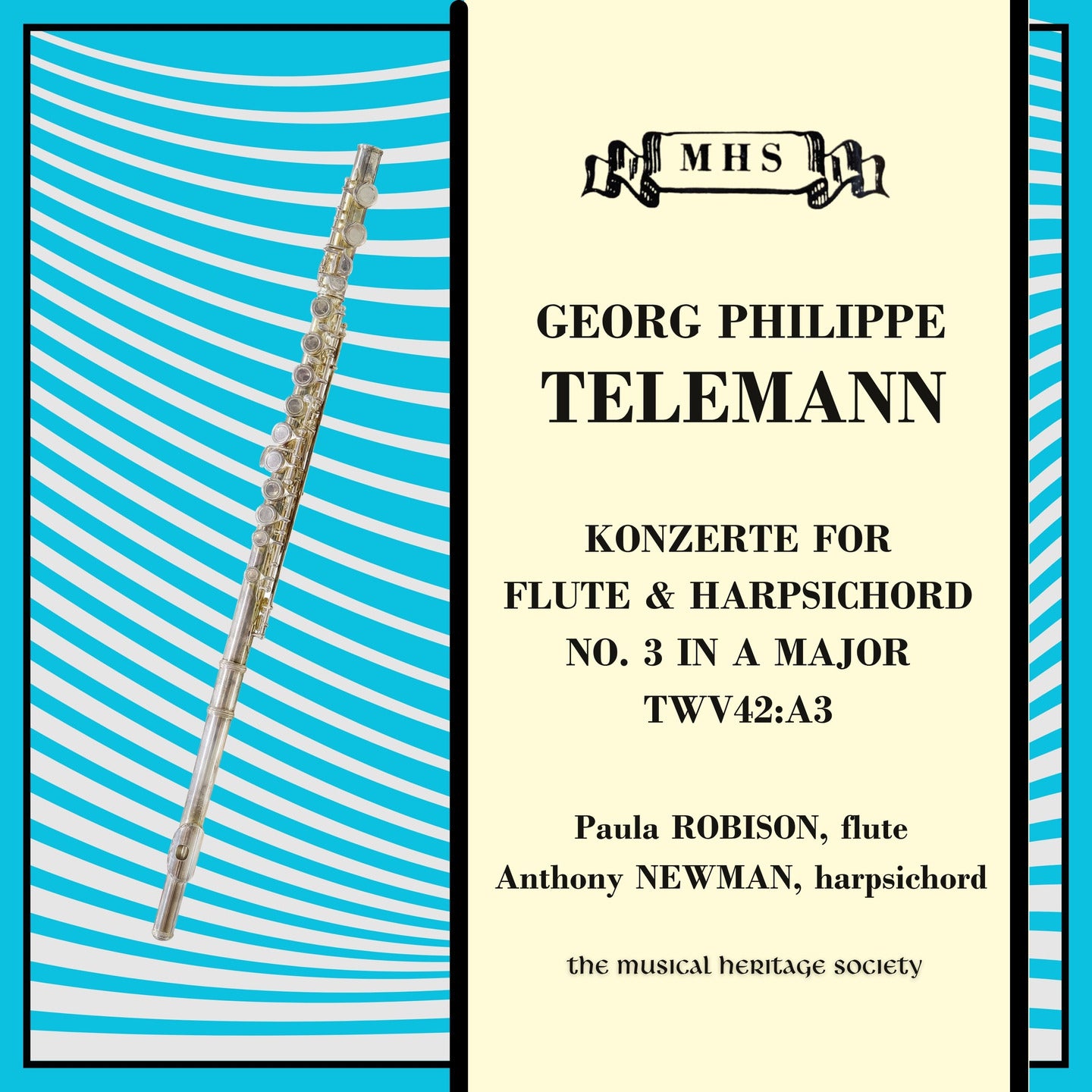 Telemann: Konzert for Flute and Harpsichord No. 3 in A Major - Paula Robison, Anthony Newman