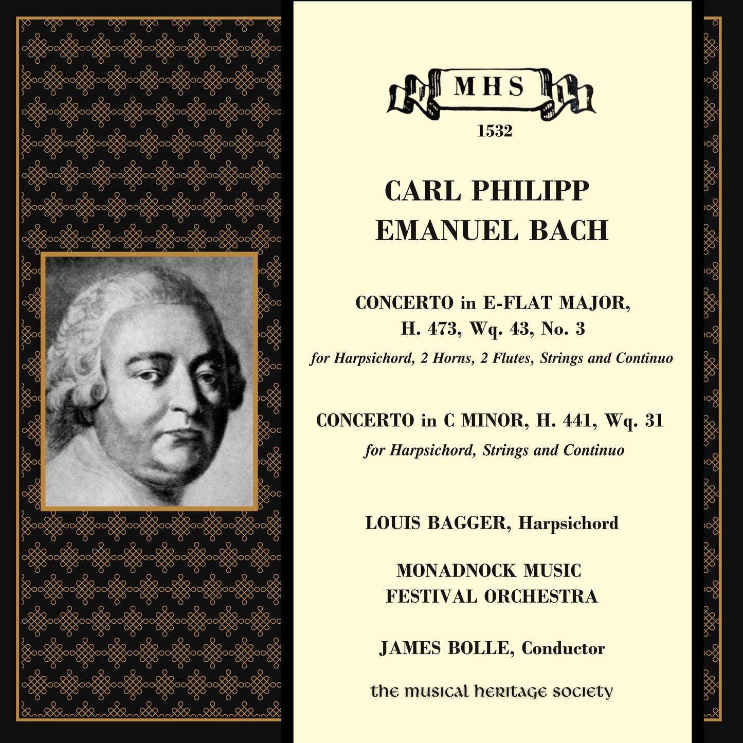 BACH, CARL PHILIPP EMANUEL: Concertos for Harpsichord - Louis Bagger, Monadnock Music Festival