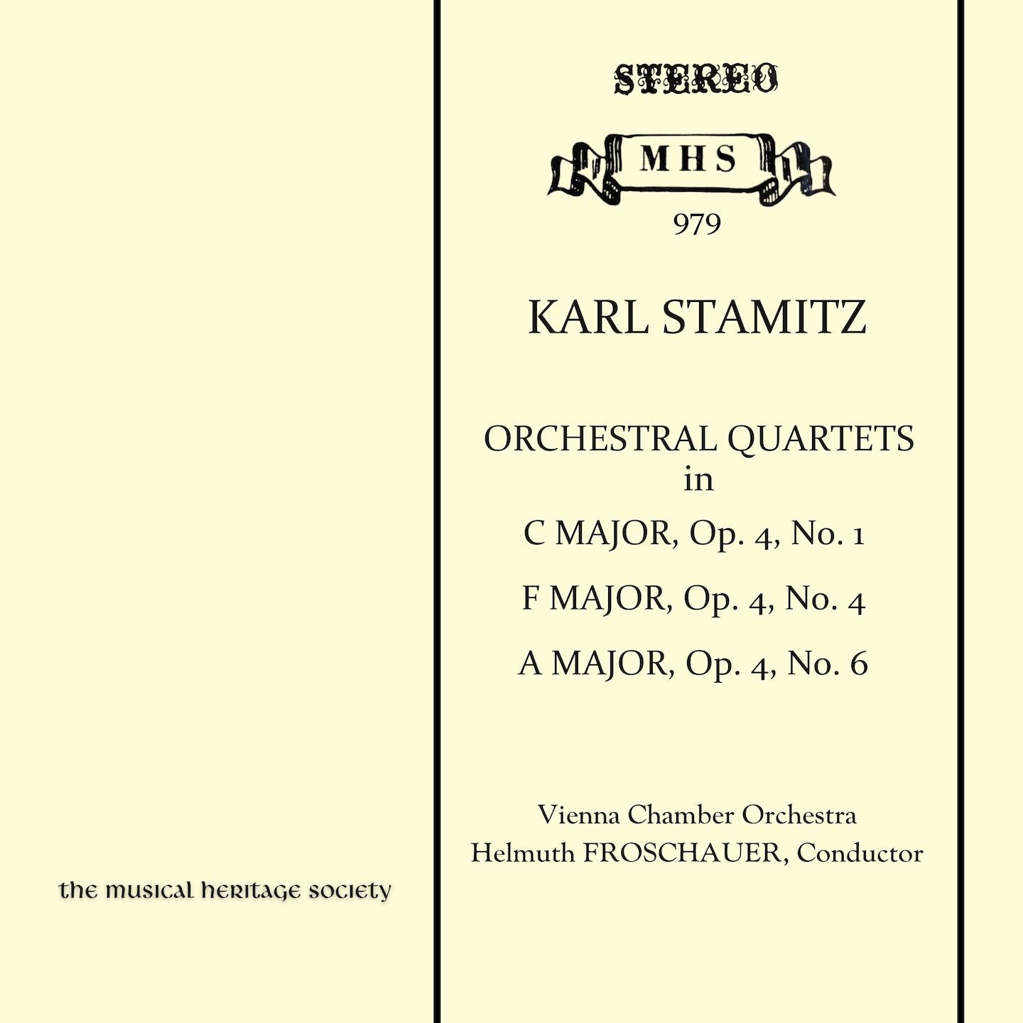 Stamitz: Orchestral Quartets - Vienna Chamber Orchestra
