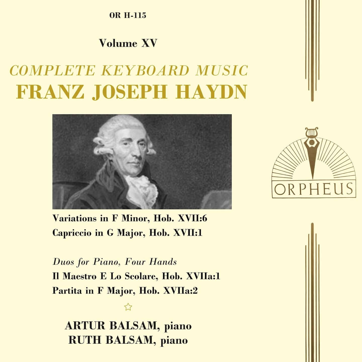 Variations in F Minor, Hob. XVII:6 (Andante with Variations)