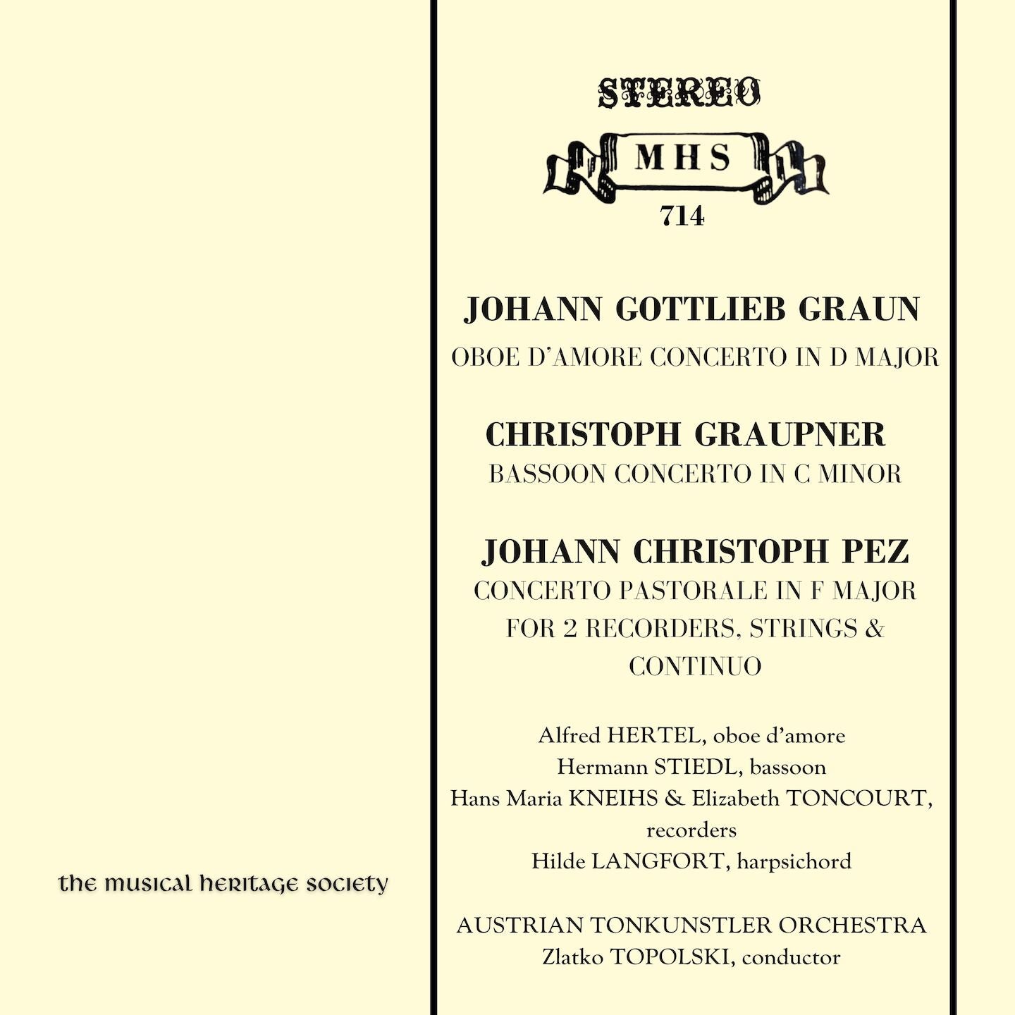 Graun - Graupner - Pez: Baroque Wind Concertos