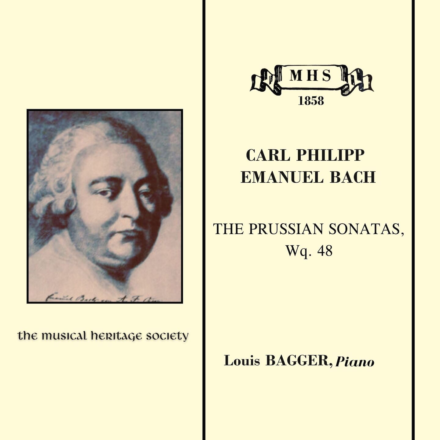 BACH, CARL PHILIPP EMANUEL: The Prussian Sonatas, Wq. 48 - Louis Bagger