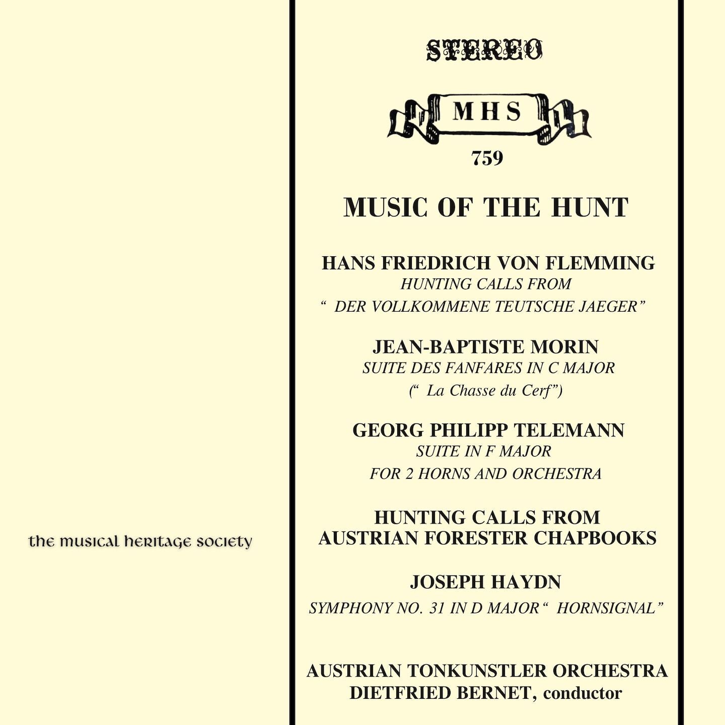 Music of The Hunt - Austrian Tonkunstler Orchestra, Dietfried Bernet