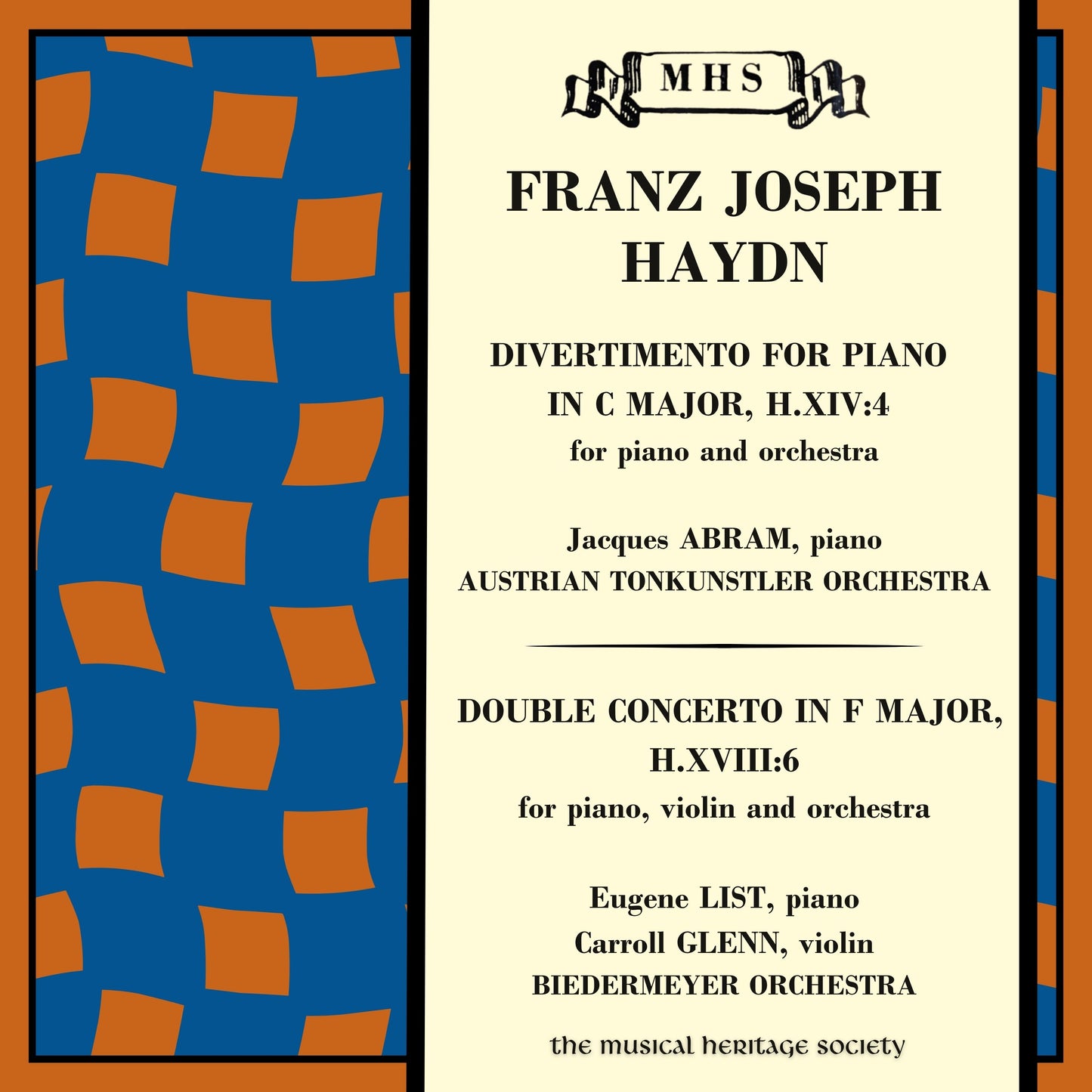 Haydn: Divertimento for Piano and Double Concerto for Piano and Violin