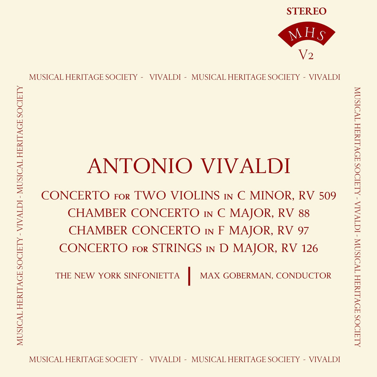 Vivaldi: Concertos (Vol. 02) - Max Goberman, New York Sinfonietta
