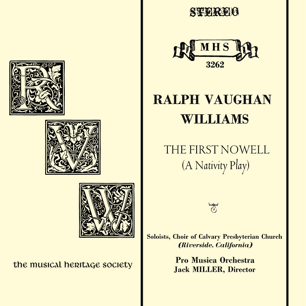 Vaughan Williams: The First Nowell (A Nativity Play) - Pro Arte Orchestra, Jack Miller, Director