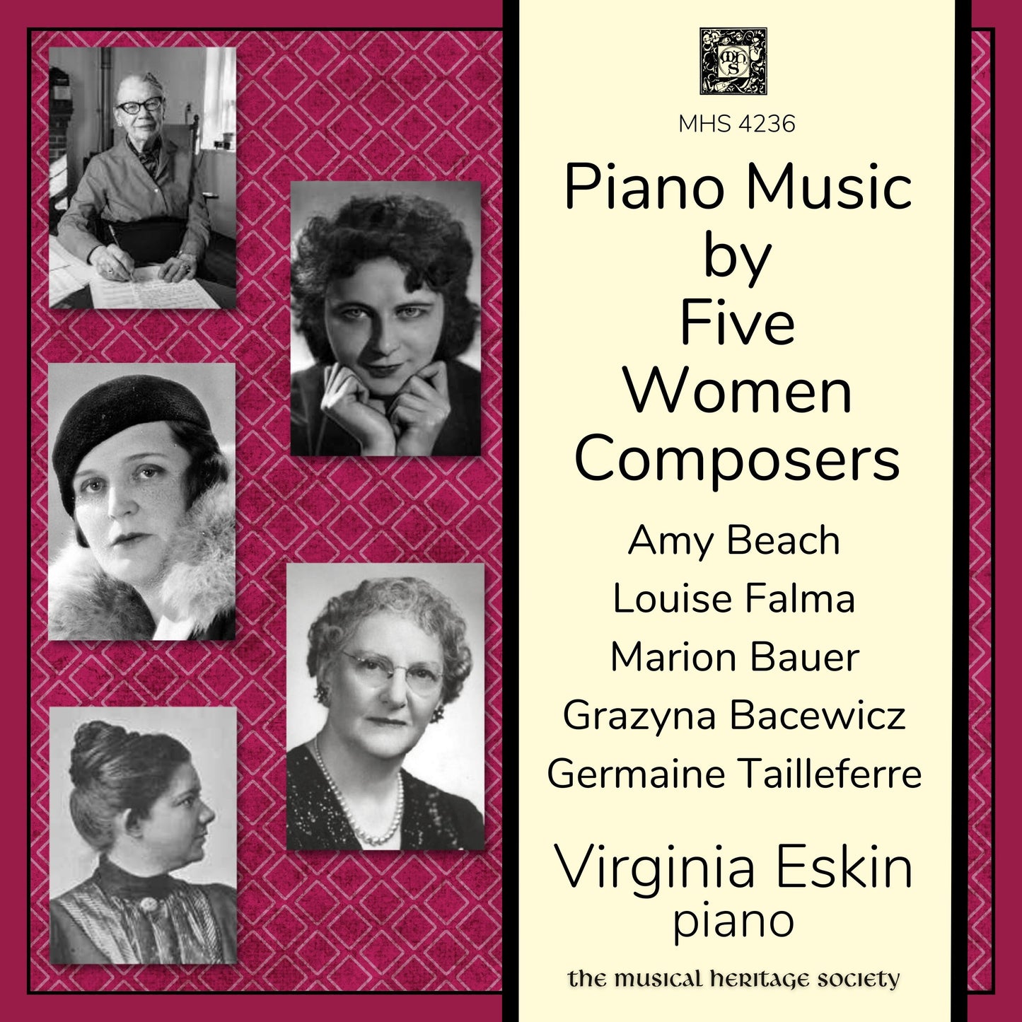 Piano Music by Five Women Composers - Virginia Eskin, piano