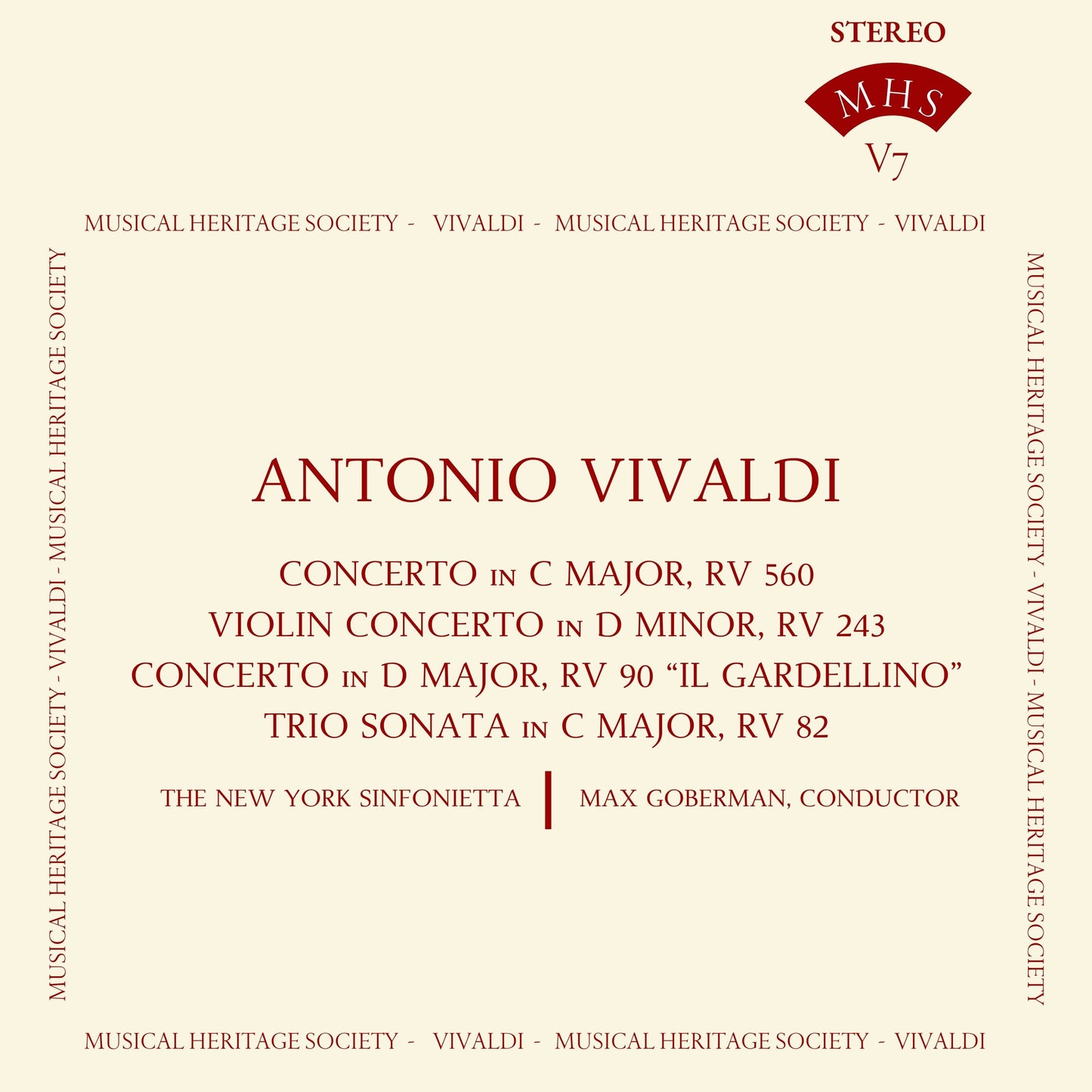 Vivaldi: Concertos (Vol. 07) - Max Goberman, New York Sinfonietta