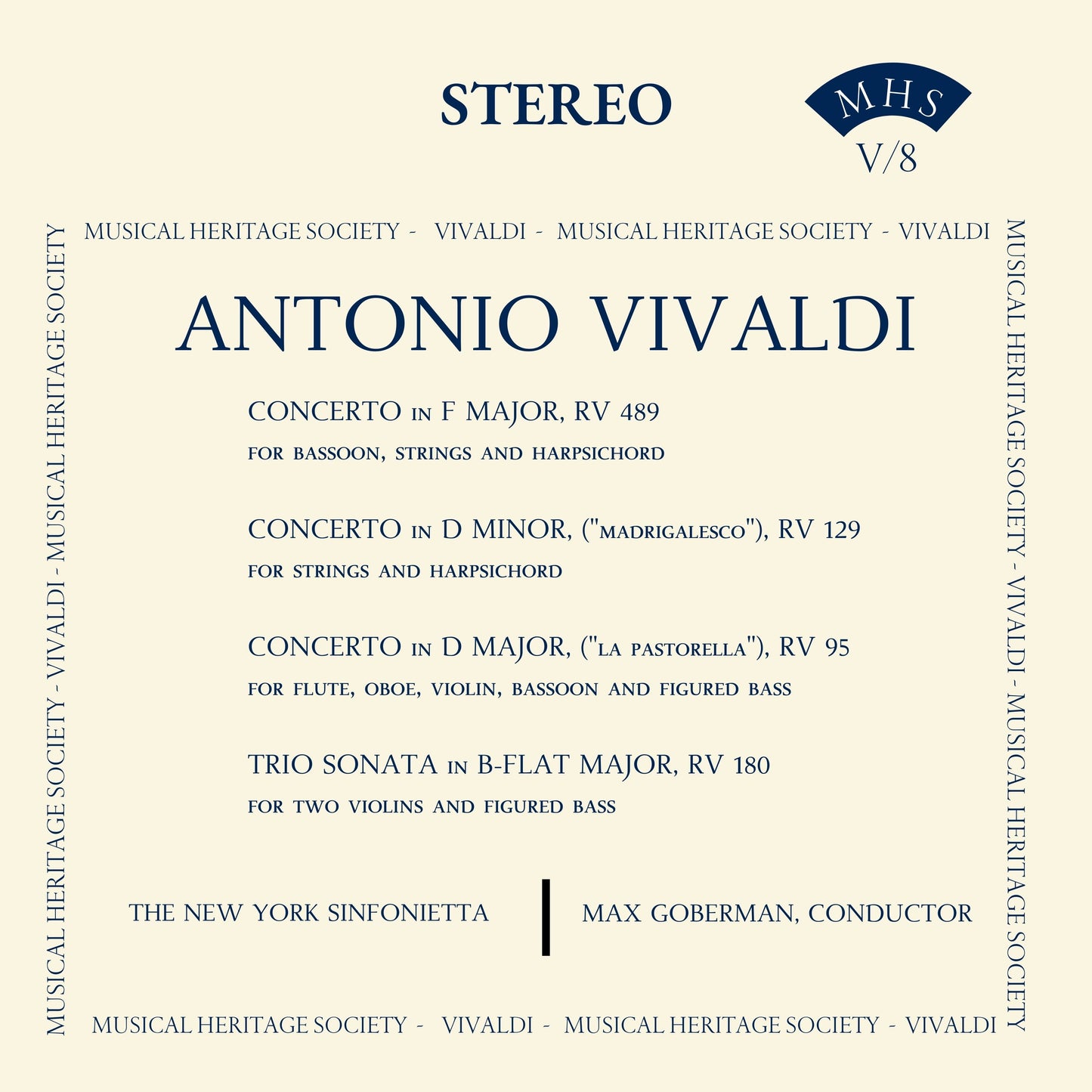 Vivaldi: Concertos (Vol. 08) - Max Goberman, New York Sinfonietta