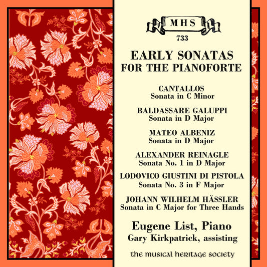 EARLY SONATAS FOR THE PIANOFORTE - Eugene List, piano