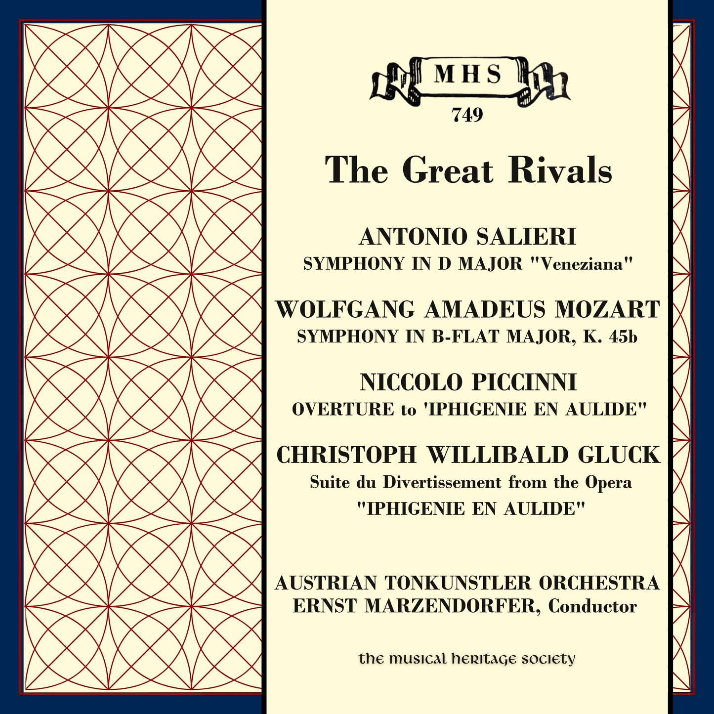 MOZART & SALIERI: THE GREAT RIVALS - ERNST MARZENDORFER, AUSTRIAN TONKUNSTLER ORCHESTRA