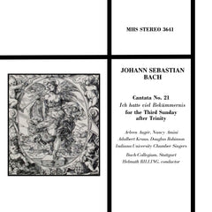 Bach: Cantata No. 21 "Ich hatte viel Bekümmernis" For The Third Sunday After Trinity- Auger, Rilling, Bach Collegium Stuttgart,