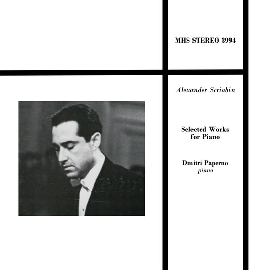SCRIABIN: SELECTED WORKS FOR PIANO - DMITRY PAPERNO
