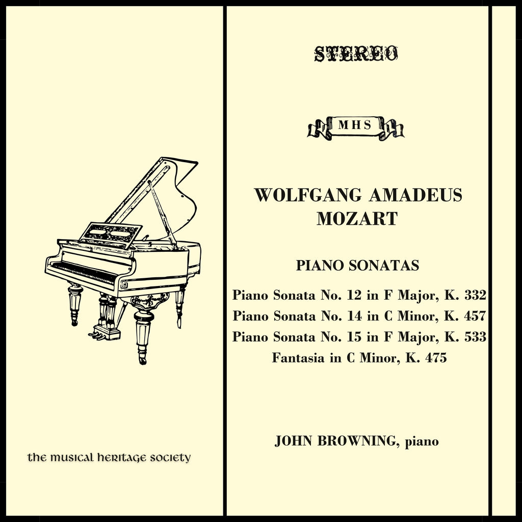 MOZART: PIANO SONATAS No. 12, 14, 15 & Fantasia, K. 475 - JOHN BROWNING
