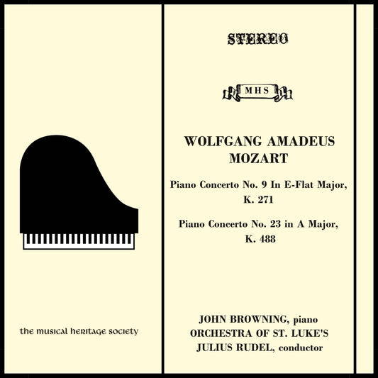 MOZART: PIANO CONCERTOS Nos. 9 & 23 - John Browning, Julius Rudel, Orchestra of St. Luke's