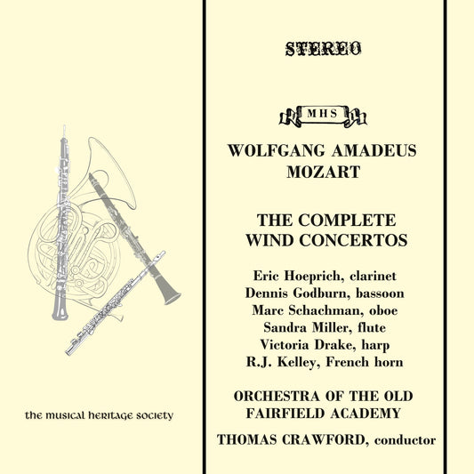 MOZART: THE COMPLETE WIND CONCERTOS - ORCHESTRA OF THE OLD FAIRFIELD ACADEMY, THOMAS CRAWFORD