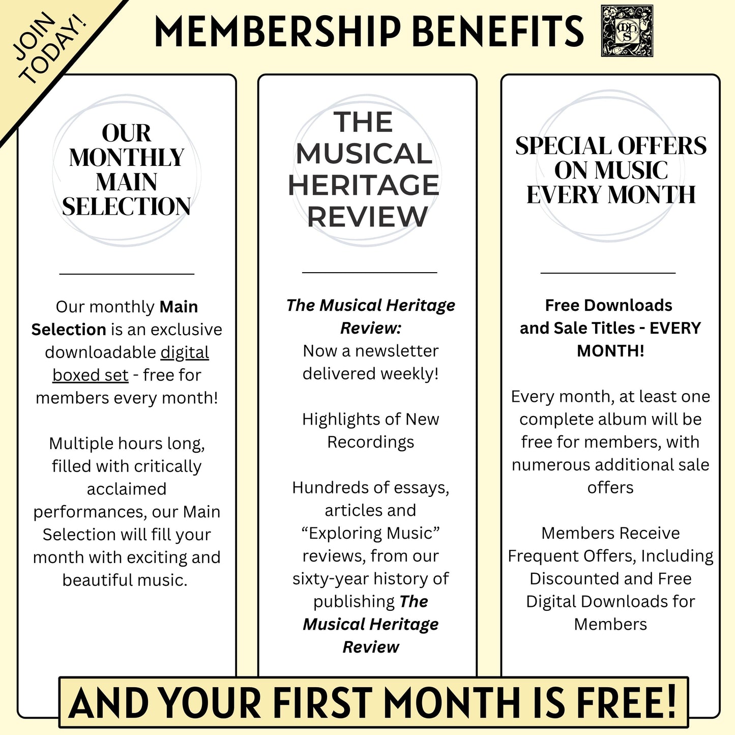 Monthly MHS Membership