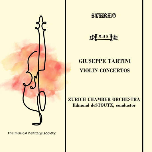 Album cover of Giuseppe Tartini Violin Concertos with Zurich Chamber Orchestra conducted by Edmond de Stoutz.