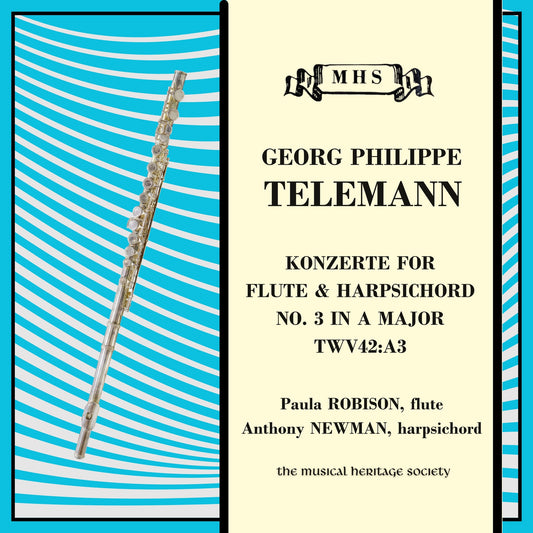 Telemann: Konzert for Flute and Harpsichord No. 3 in A Major - Paula Robison, Anthony Newman