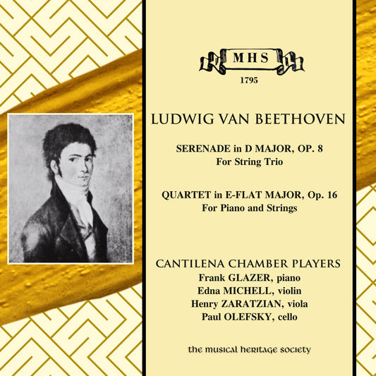 Beethoven: Serenade in D Major, Op. 8; Quartet in E-Flat Major, Op. 16 - Cantilena Chamber Players