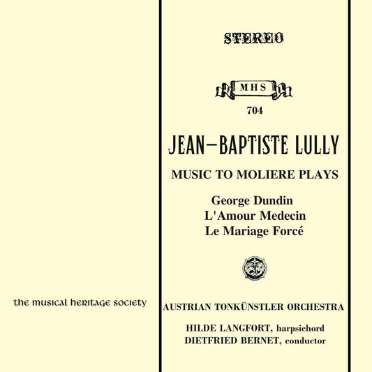 Lully: Music to Moliere Plays - Austrian Tonkunstler Orchestra