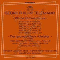 Telemann: Kleine Kammermusik, Der getrueue Music-Meister (excerpts)