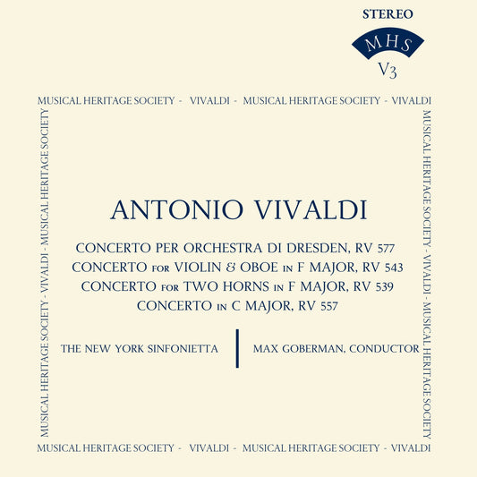 Vivaldi: Concertos (Vol. 03) - Max Goberman, New York Sinfonietta