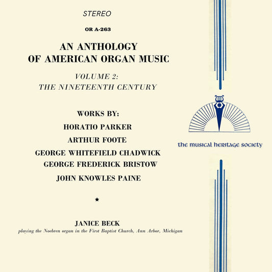 AN ANTHOLOGY OF AMERICAN ORGAN MUSIC, VOL. 2: THE NINETEENTH CENTURY - Janice Beck, organ