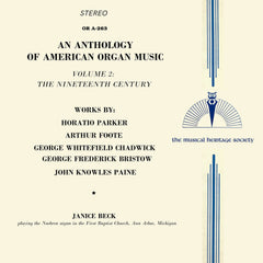 AN ANTHOLOGY OF AMERICAN ORGAN MUSIC, VOL. 2: THE NINETEENTH CENTURY - Janice Beck, organ