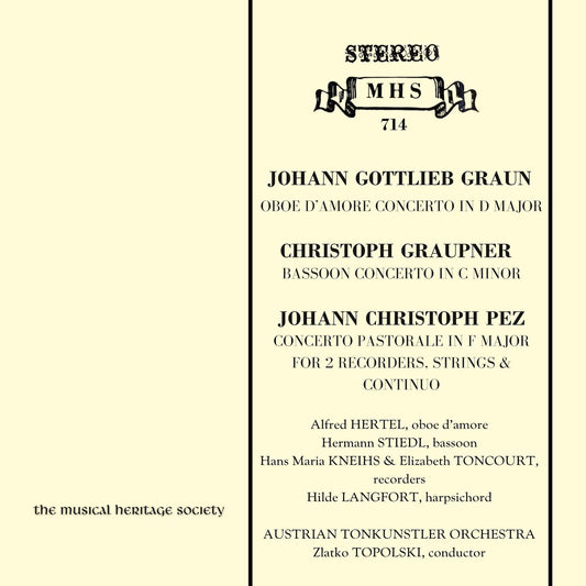 Graun - Graupner - Pez: Baroque Wind Concertos