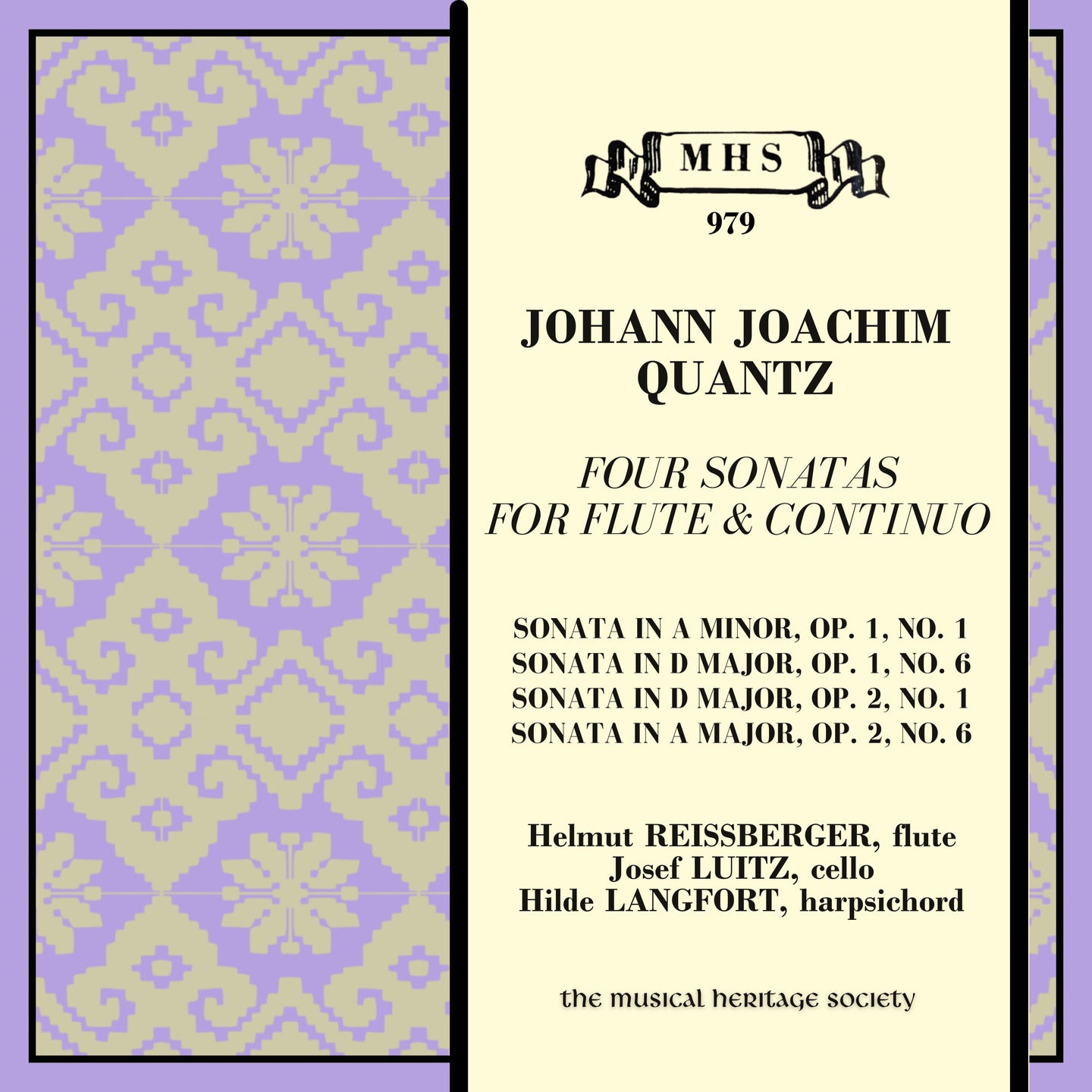 SONATA in D MAJOR, Op. 1, No. 6 III. Largo