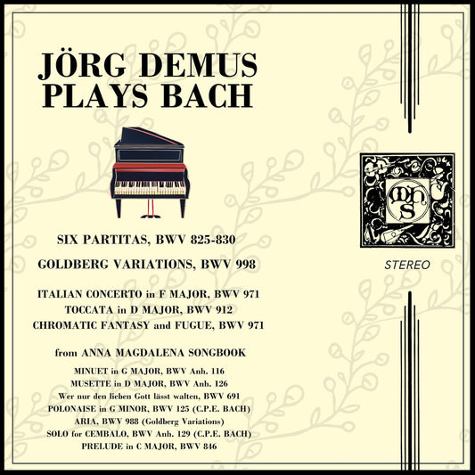 JÖRG DEMUS PLAYS BACH (An MHS Main Selection)