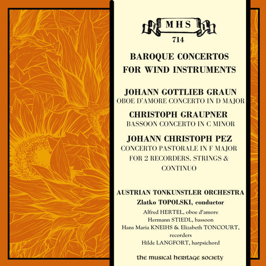 Baroque Concertos for Wind Instruments (Graun, Graupner, Pez) - Austrian Tonkunstler Orchestra