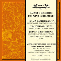Baroque Concertos for Wind Instruments (Graun, Graupner, Pez) - Austrian Tonkunstler Orchestra