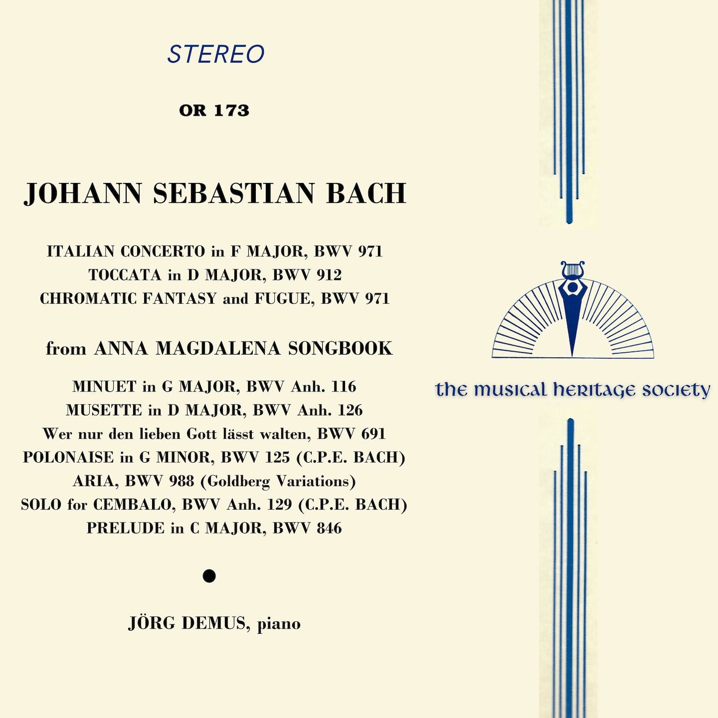 Bach: Italian Concerto, Chromatic Fantasy & Fugue and Other Works - Jörg Demus