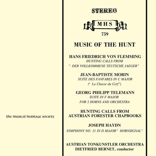 Music of The Hunt - Austrian Tonkunstler Orchestra, Dietfried Bernet