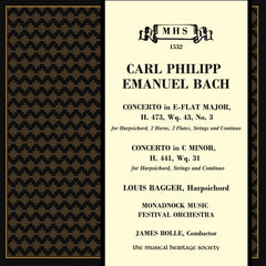 BACH, CARL PHILIPP EMANUEL: Concertos for Harpsichord - Louis Bagger, Monadnock Music Festival