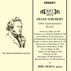 Schubert: 150th Commemorative Recital - Jörg Demus, piano
