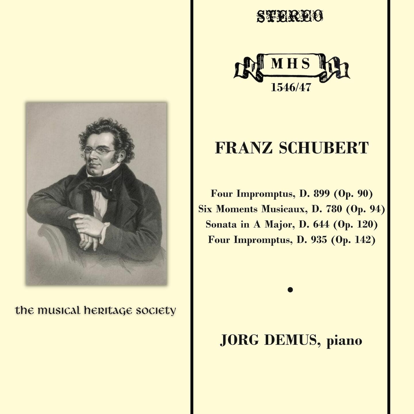 SCHUBERT: COMPLETE IMPROMPTUS, 6 MOMENTS MUSICAUX, SONATA in A MAJOR, D. 644 - JÖRG DEMUS