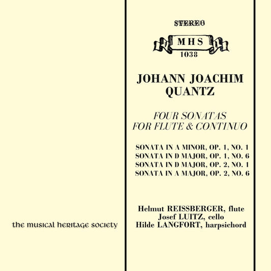 Quantz: Four Sonatas for Flute and Continuo