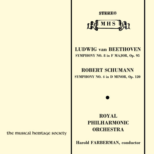 BEETHOVEN: SYMPHONY NO. 8; SCHUMANN: SYMPHONY NO. 4 - Harold Farberman, Royal Philharmonic