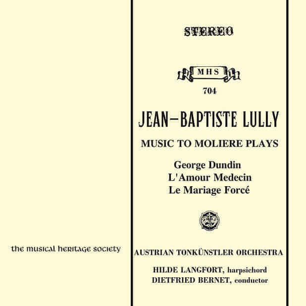 Lully: Music to Moliere Plays - Austrian Tonkunstler Orchestra
