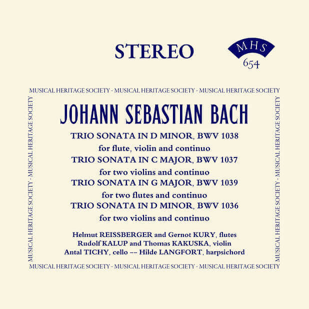 Bach: Trio Sonatas - Langfort, Tichy, Reissburger, Kury, Kakuska
