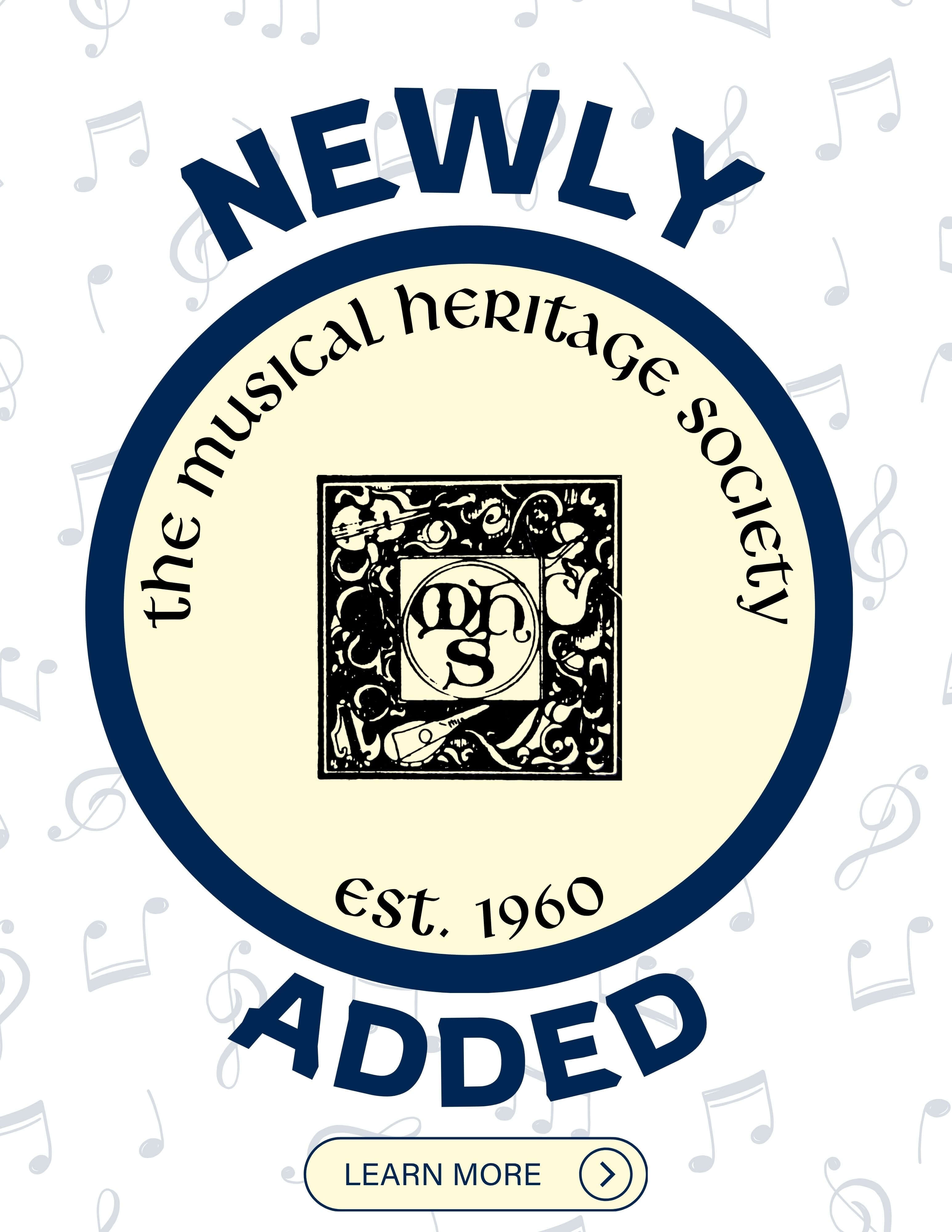 THE MUSICAL HERITAGE SOCIETY GREAT MUSIC FOR ALL The Musical