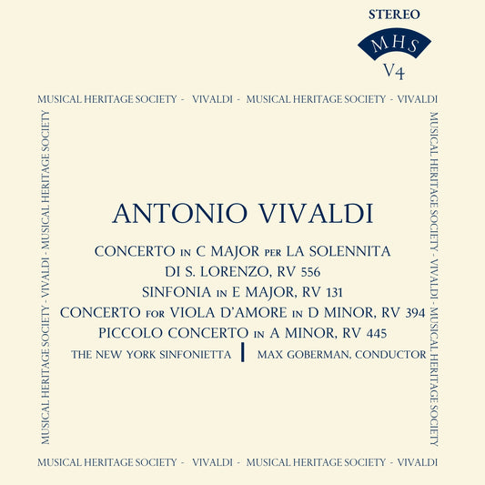 Vivaldi: Concertos (Vol. 04) - Max Goberman, New York Sinfonietta