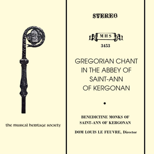 Album cover of Gregorian Chant in the Abbey of Saint-Ann of Kergonan by Benedictine Monks, directed by Dom Louis Le Feuvre