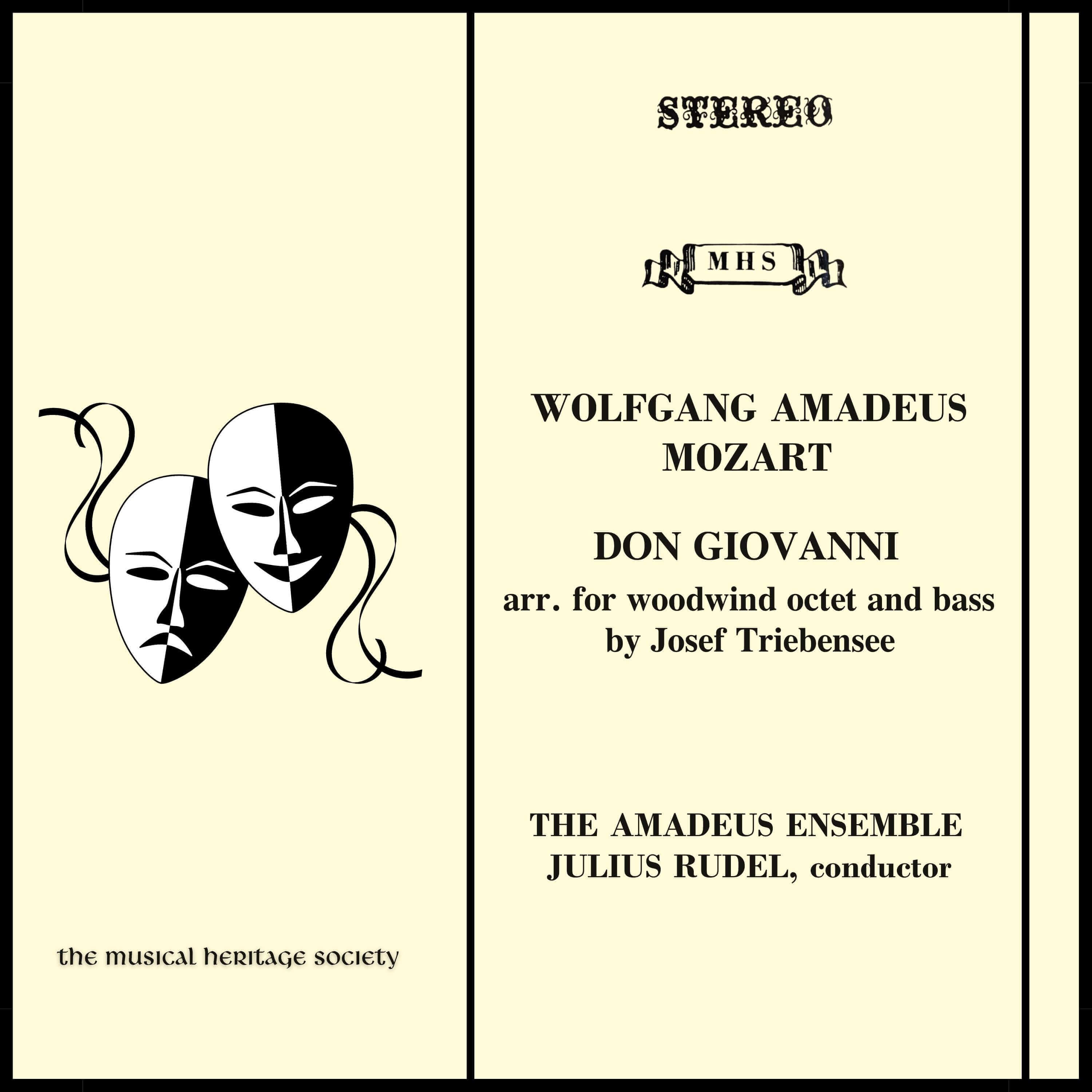 MOZART DON GIOVANNI, arr. for woodwinds AMADEUS ENSEMBLE, JULIUS RU