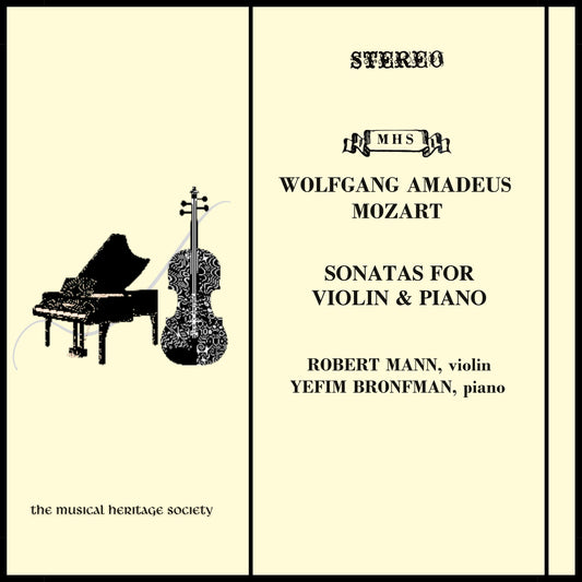 MOZART: SONATAS FOR VIOLIN & PIANO - Robert Mann, Yefim Bronfman